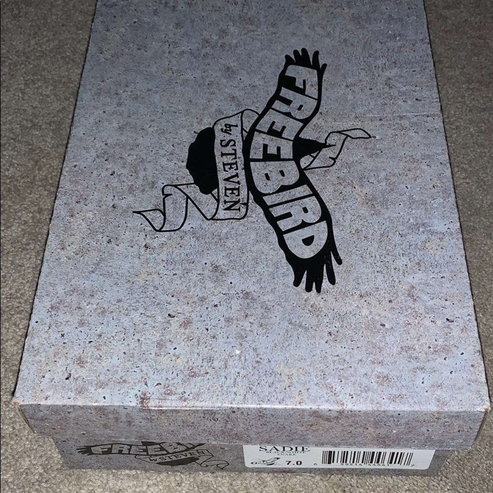 New Freebird Booties Sadie Black/White Snake  7